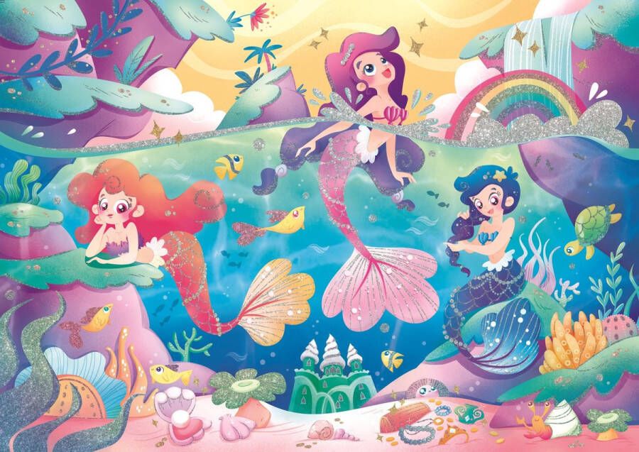 Clementoni Legpuzzel Under The Sea Glitter Meisjes 104 Stukjes