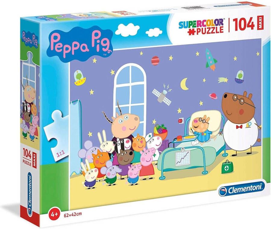 Clementoni Puzzel 104 Stukjes Maxi Peppa Pig Kinderpuzzels 6-8 jaar 23735