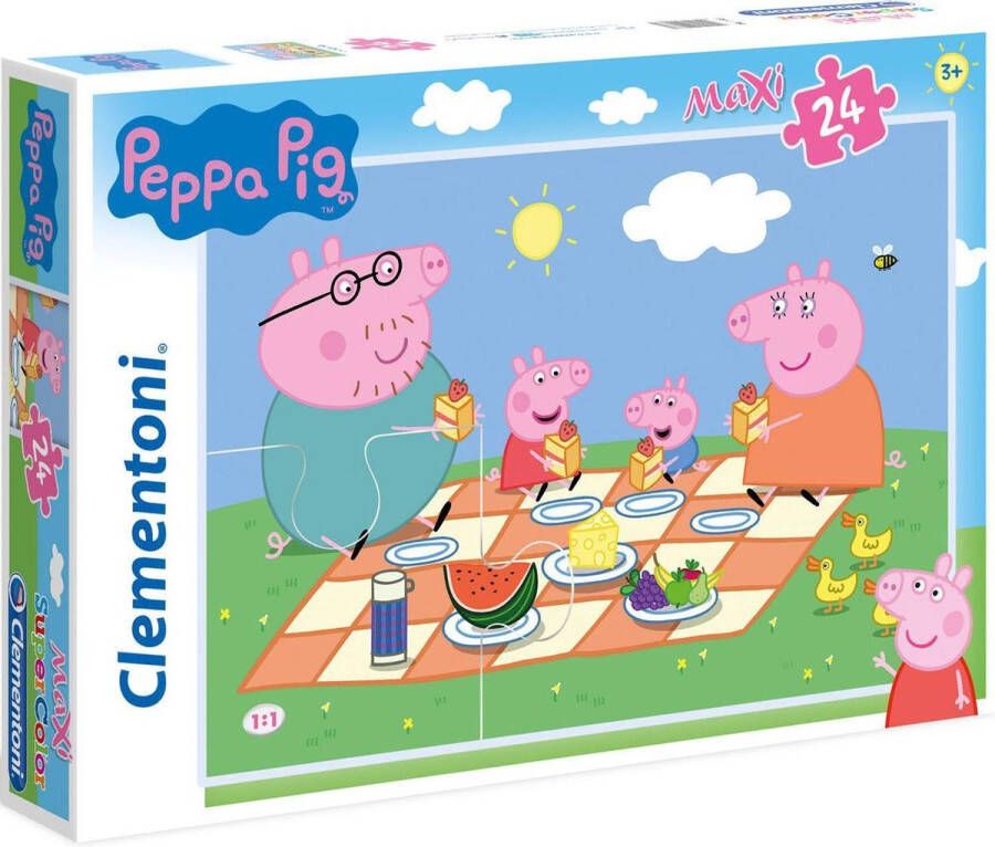 Clementoni Puzzel 24 Stukjes Maxi Peppa Pig Kinderpuzzels 3-5 jaar 24028