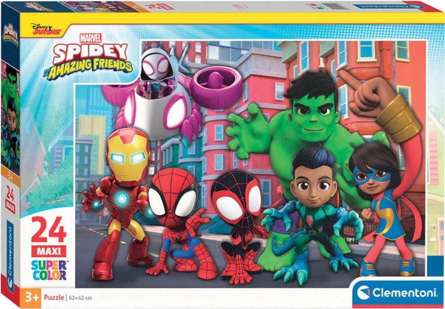 Clementoni PZL 24 MAXI SPIDEY AND HIS AMAZING FRIEN =2023==BLOCCO LICENZA=