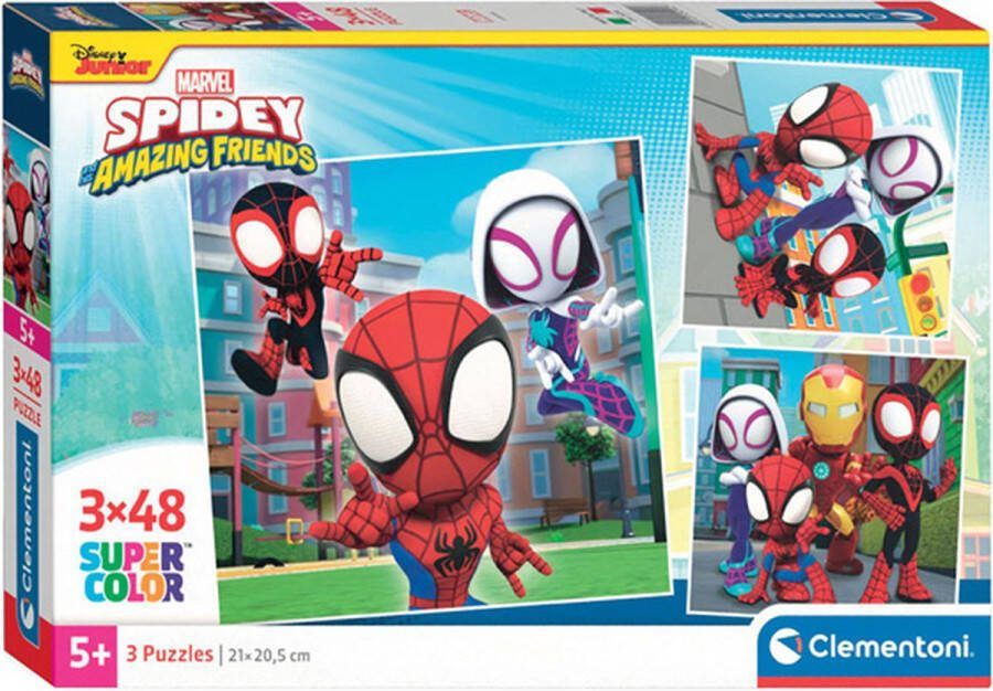 Clementoni PZL 3X48 SQUARE MARVEL SPIDEY AND HIS AMAZING FRIENDS