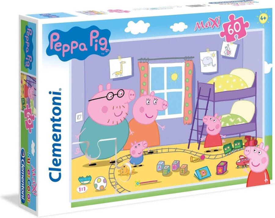 Clementoni Peppa Pig Legpuzzel Kinderpuzzel Puzzel 60 stukjes Vanaf 4 jaar