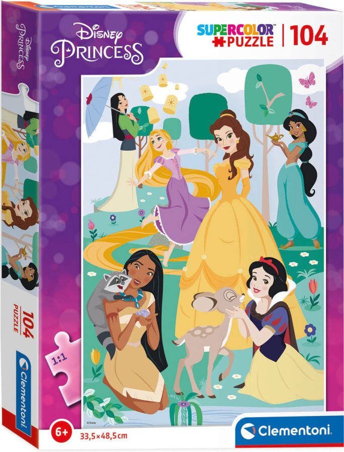 Clementoni Disney Princess Supercolor legpuzzel 104 stukjes