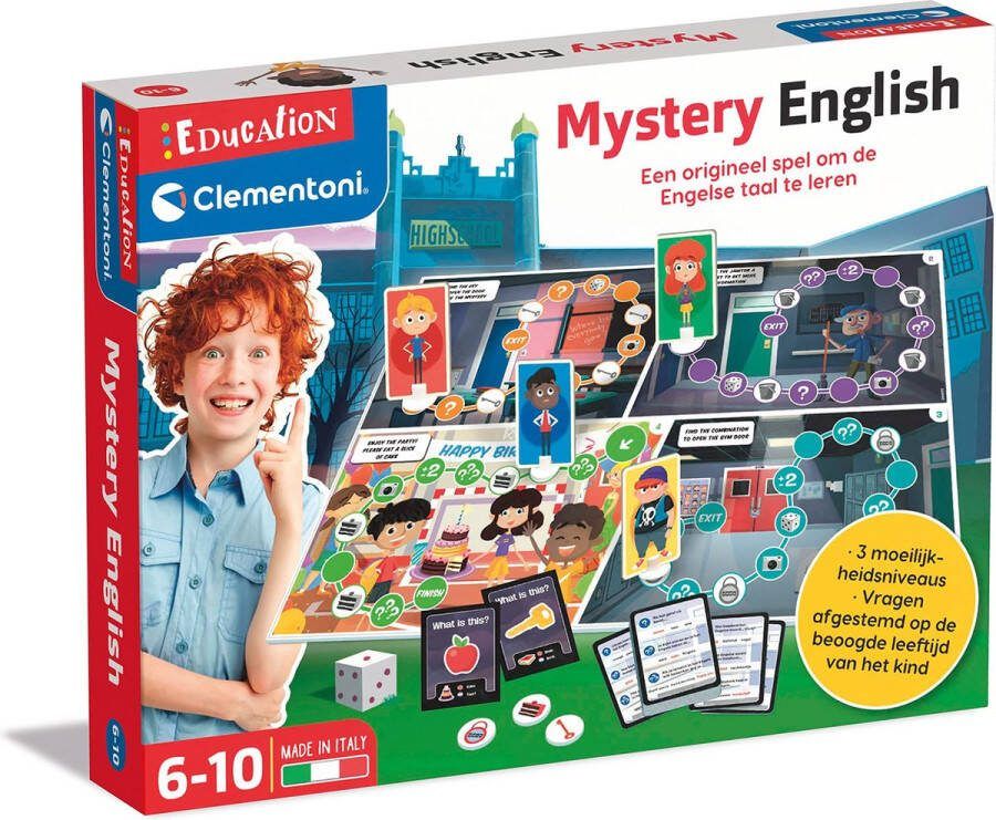 Clementoni Spelend Leren Mystery English Engels Leren Educatief Speelgoed 6-10 jaar