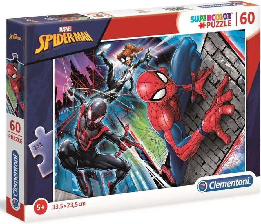 Clementoni Supercolor Legpuzzel Spider-man 60 Stukjes