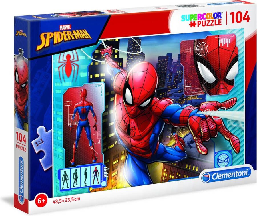 Clementoni supercolor Spider-Man legpuzzel 104 stukjes