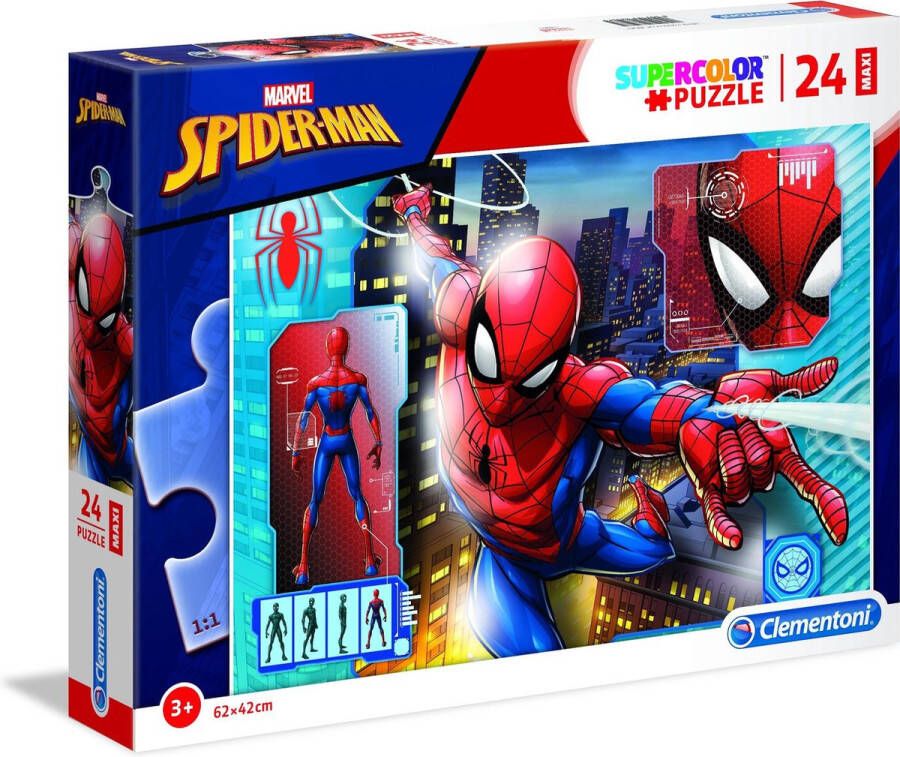 Clementoni Supercolor Spider-man Legpuzzel 24 Stukjes