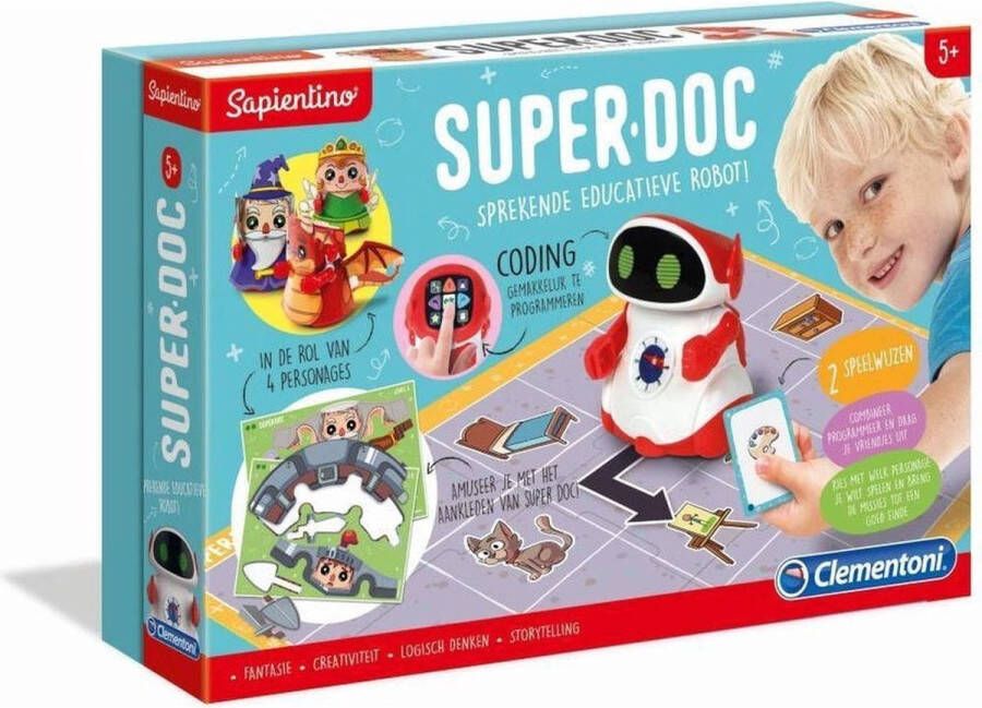 Clementoni Superdoc Coding Lab STEM kit speelgoedrobot voor kinderen 5-7 jaar 66963 Multicolour