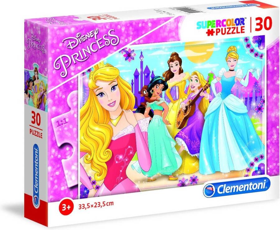 Clementoni Superkleur puzzel Disney Princess 30 Stukjes