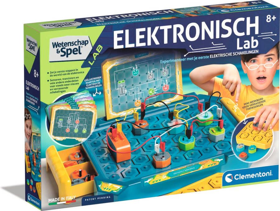 Clementoni Wetenschap & Spel Elektronisch Lab Speelgoed van het jaar Experimenteerdoos Educatief Speelgoed 8+ Jaar