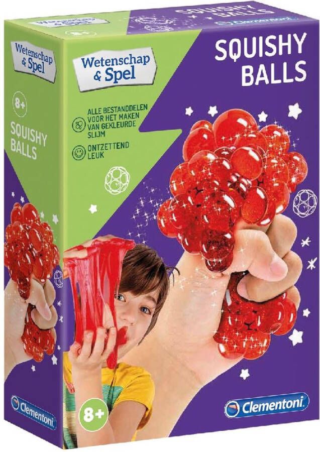 Clementoni Wetenschap & Spel Fun Squishy Ballen wetenschappelijk laboratorium experimenteerset voor kinderen 8+ jaar 66950