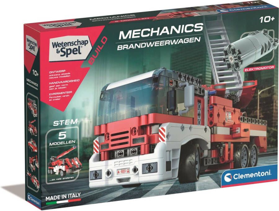 Clementoni Wetenschap & Spel Mechanica Brandweerwagen Constructie Speelgoed Vanaf 10 jaar