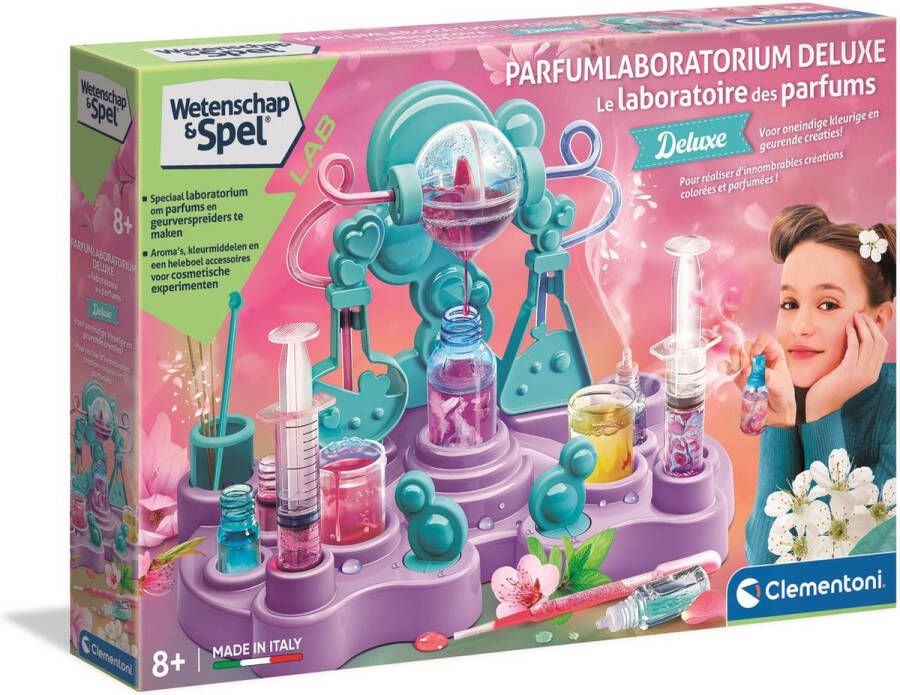 Clementoni Wetenschap en Spel Parfumlaboratorium Parfum maken Geuren en Kleurmiddelen Met Accessoires Vanaf 8 jaar