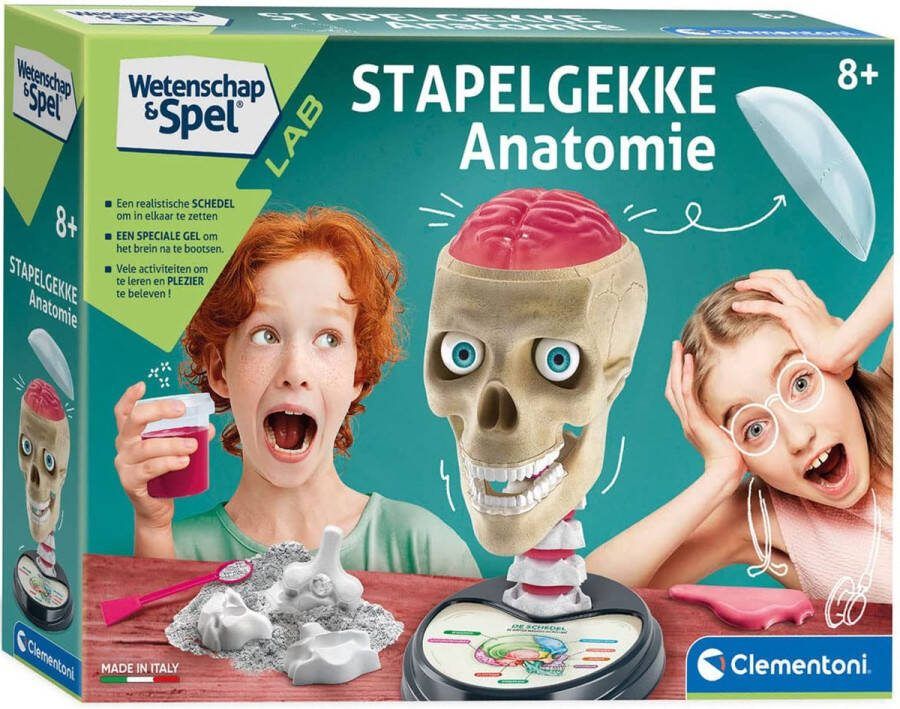 Clementoni Wetenschap & Spel Stapelgekke Anatomie Wetenschapsdoos Wetenschapslab Vanaf 8 jaar