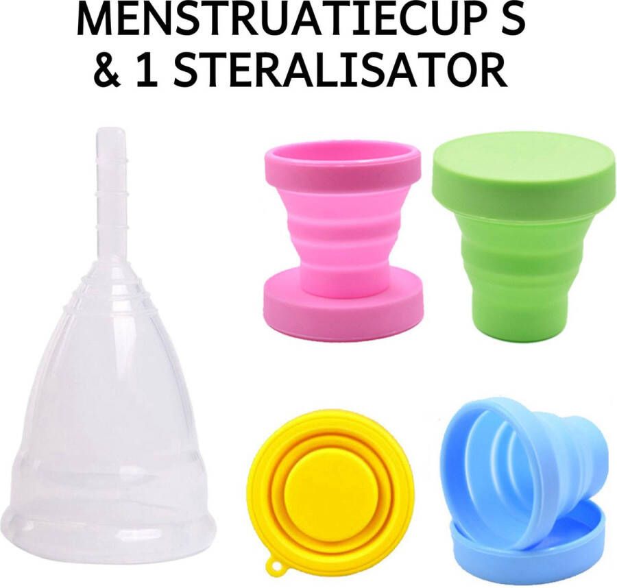 Cless Siliconen Menstruatiecup – Maat S – Inclusief Sterilisator Herbruikbare menstruatie Cup – BPA Vrij
