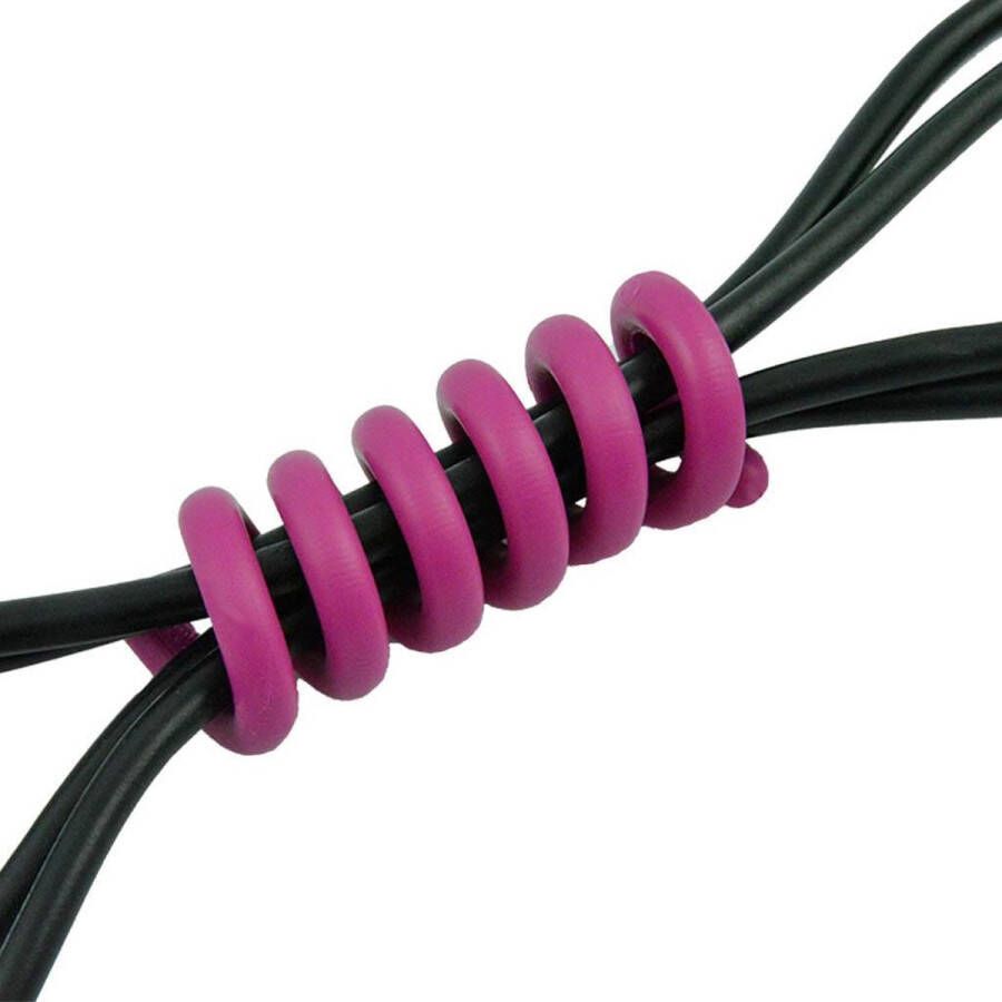 Cleverline Bundel kabels met Cable Manager set van 2 stuks roze fuchsia