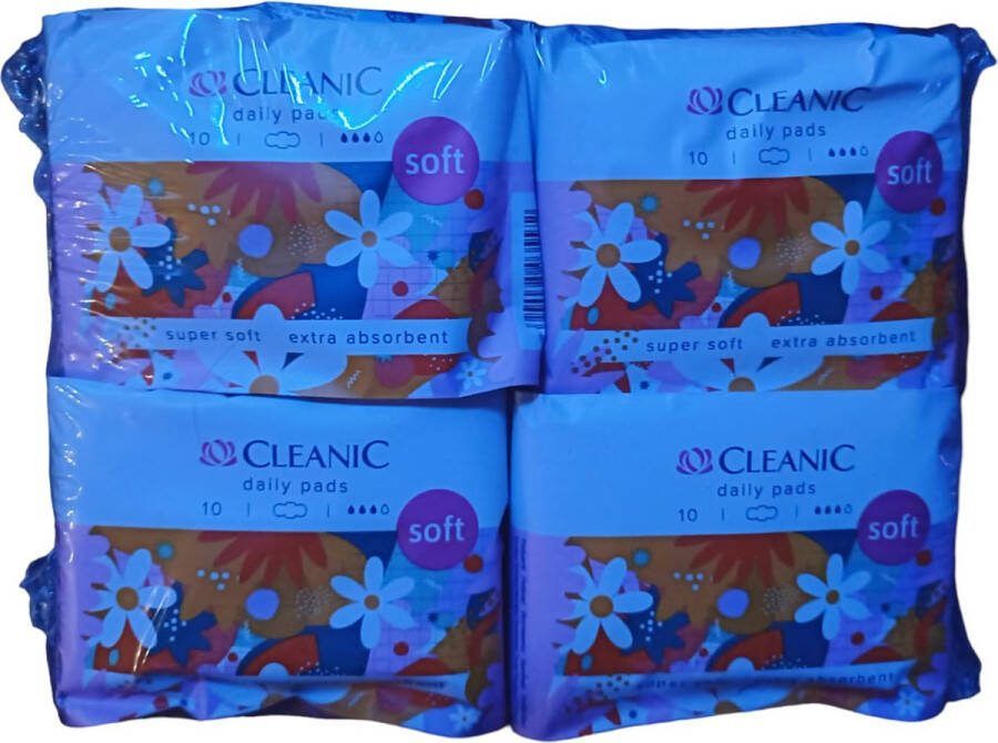 Clinic 4 X 10 Cleanic Daily pads super zacht extra absorberend inlegkruisjes