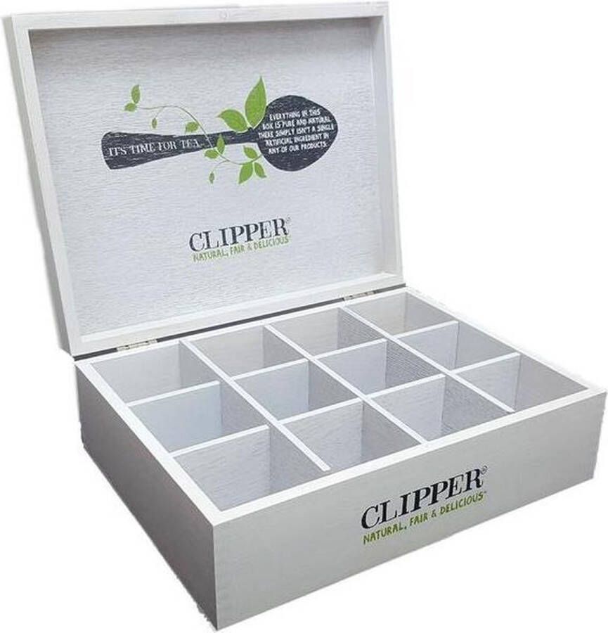 Clipper Tea theekist theedoos 12-vaks Niet gevuld