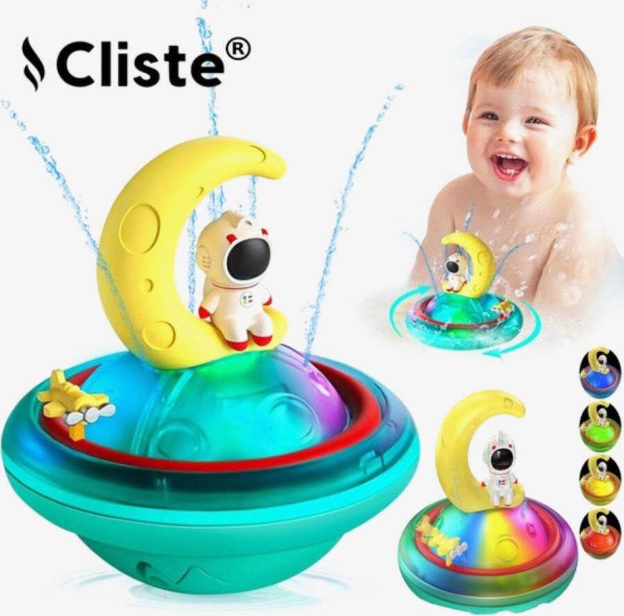 Cliste Astro de Badspeelgoed met vliegend vliegtuig Lichtjes Spuit Water Badspeeltjes Voor in bad Badwalvis Waterspeelgoed Speelgoed Bath Toy Sensor Fontein