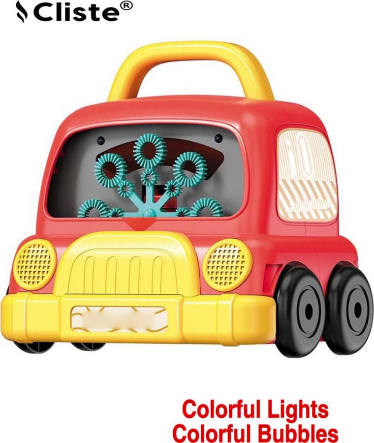 Cliste Bellenblaasmachine Auto met Muziek en Licht Waterspeelgoed Bellenblaas Bubble Auto Bellenblazer inclusief bellenblaassop