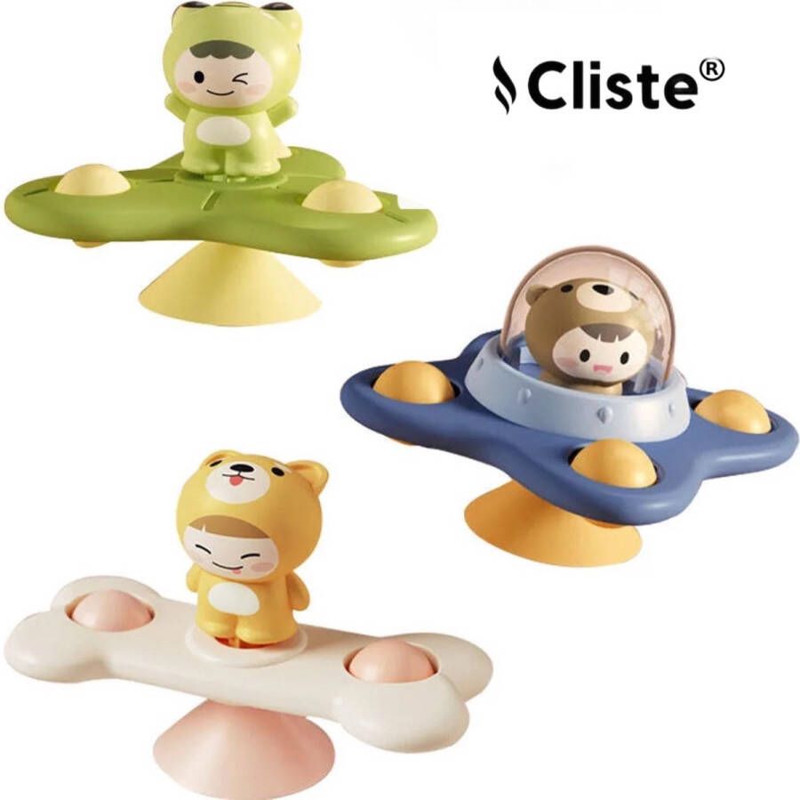 Cliste Fidget Toys Zuignap Spinner Speelgoed 3 stuks Fidget spinner Sensorisch Speelgoed Baby Badspeelgoed Speelgoed Badspinner NIEUW Kinderen!