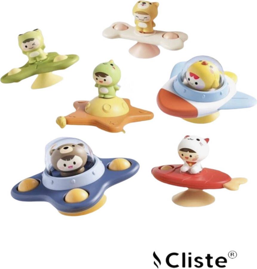 Cliste Fidget Toys Zuignap Spinner Speelgoed 6 stuks Fidget spinner Sensorisch Speelgoed Baby Badspeelgoed Speelgoed Badspinner NIEUW Kinderen!