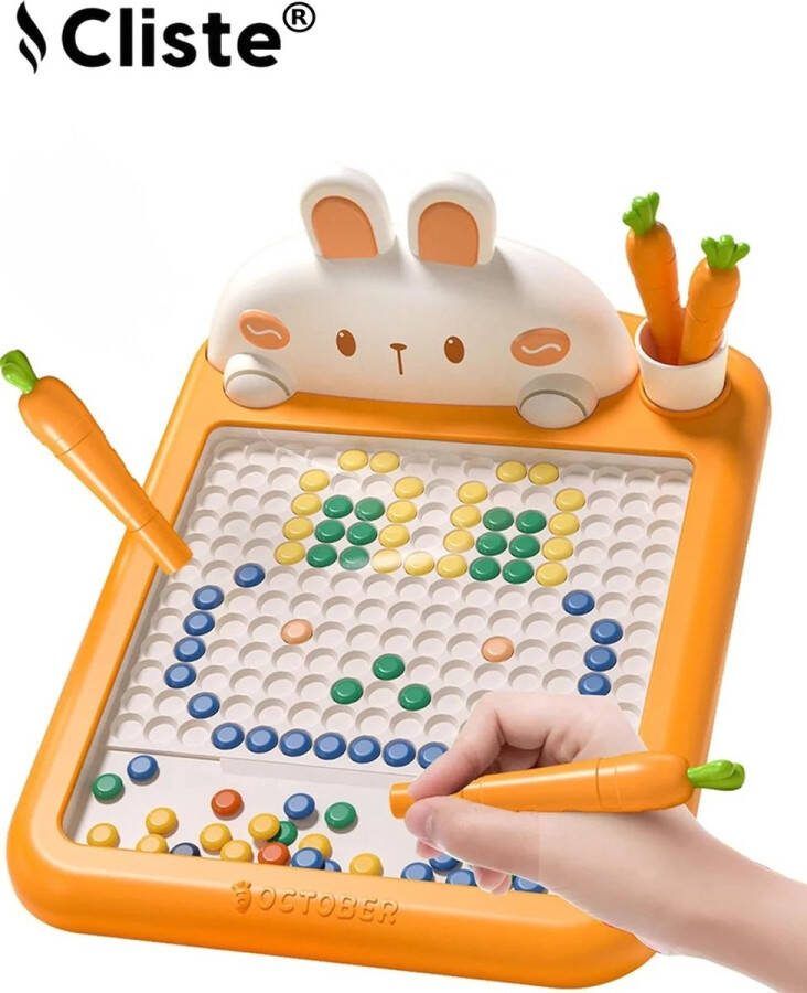 Cliste Nieuw Konijn Magnetisch Tekenbord Met Konijnwortelpen en Leuke Kaarten Educatief Speelgoed Kindertablet Tekentafel Voor Kinderen Magnetisch Speelgoed