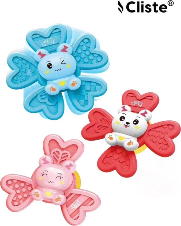 Cliste XL Fidget Toys Zuignap Spinner Speelgoed Teddy Kitty en Kikker Fidget spinner 3 stuks Sensorisch Speelgoed Baby Badspeelgoed Speelgoed Badspinner NIEUW Kinderen!