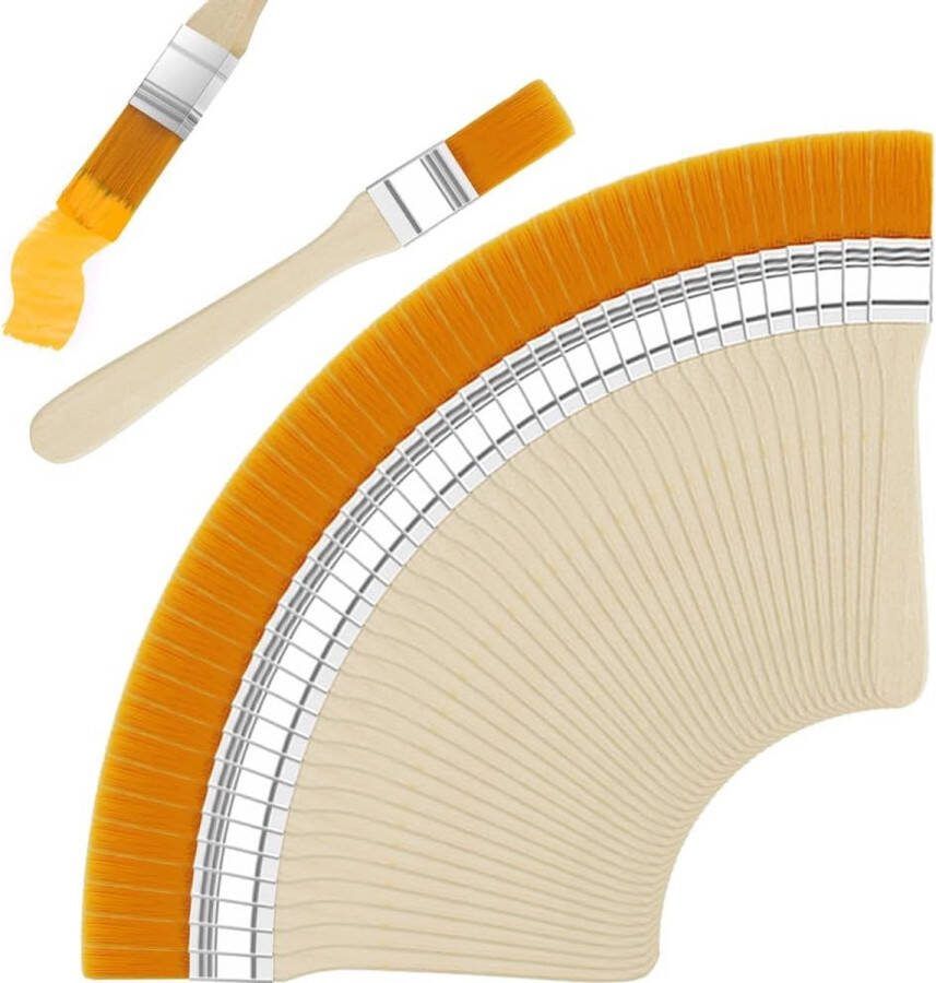 CLORD 40-Delige Olieverf Penselenset met Kleine Houten Borstels