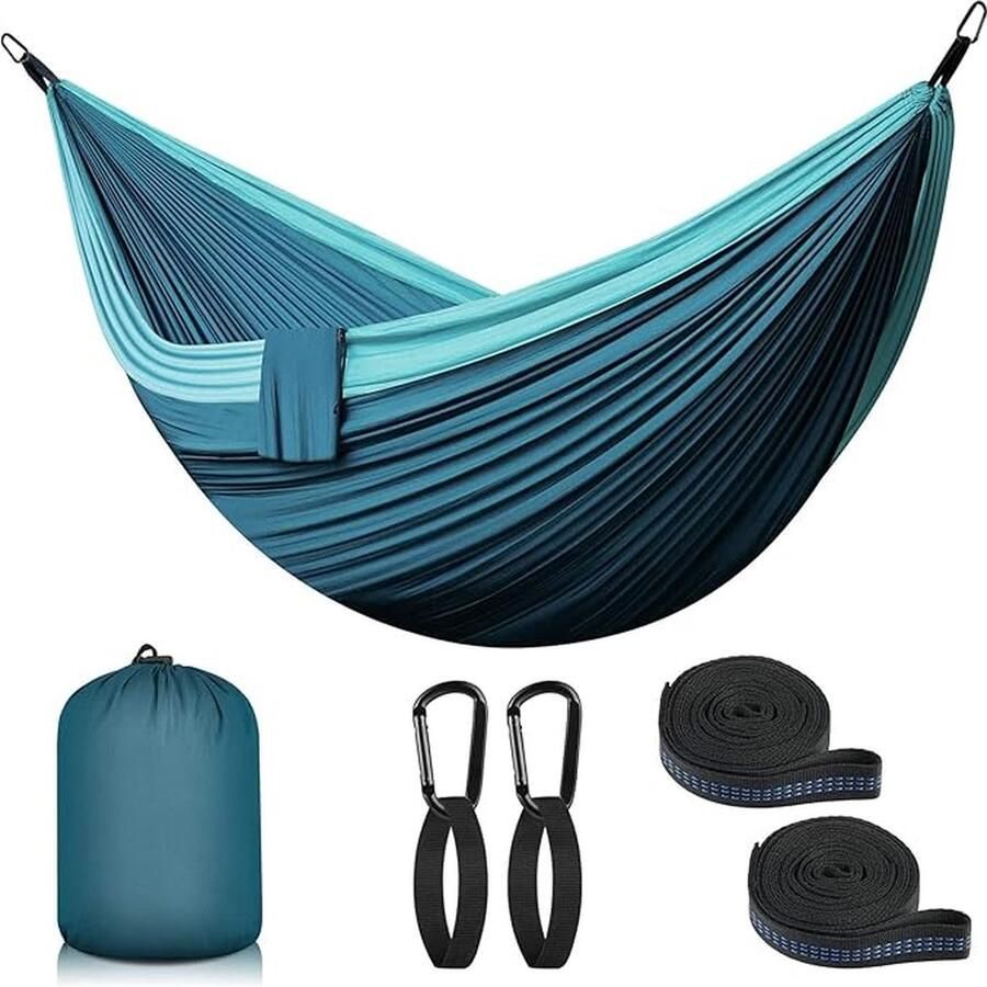CLORD Hangmat outdoor camping hangmatten 2 personen 300 x 200 cm ultralicht draagbaar reishangmat tot 300 kg draagvermogen tuin strand dubbele hangmat parachute nylon ademend hangmat