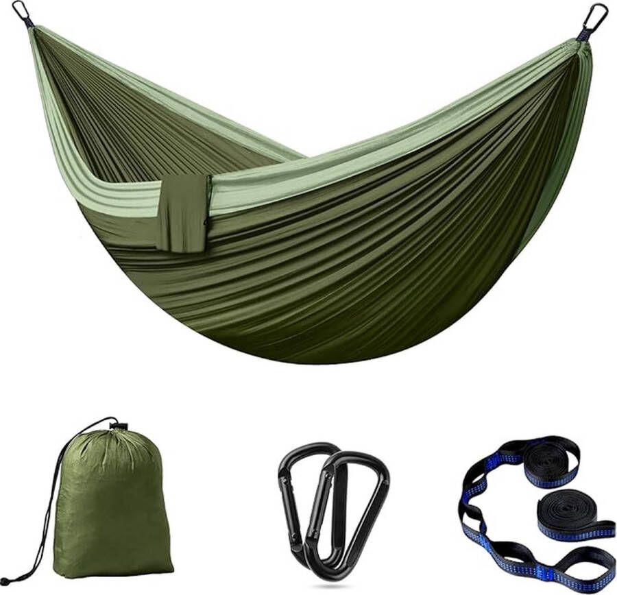 CLORD Hangmat outdoor camping hangmatten 2 personen 300 x 200 cm ultralicht draagbaar reishangmat tot 300 kg draagvermogen parachute nylon tuin strand dubbele hangmat ademend hangmat
