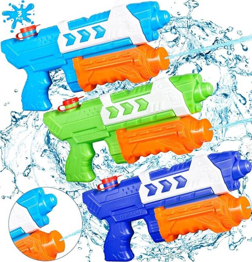 CLORD Waterpistolen voor kinderen waterspuitpistolen met groot bereik 9 m voor kinderen meisjes en jongens inhoud 1500 ml waterplezier strandspeelgoed voor buiten
