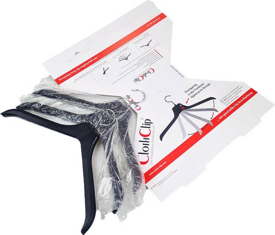 Cloth Clip – 3 opvouwbare kledinghangers zwart