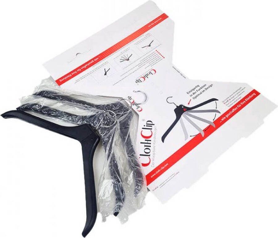 Cloth Clip Compacte Opvouwbare Kledinghangers Zwart 15-delige Set