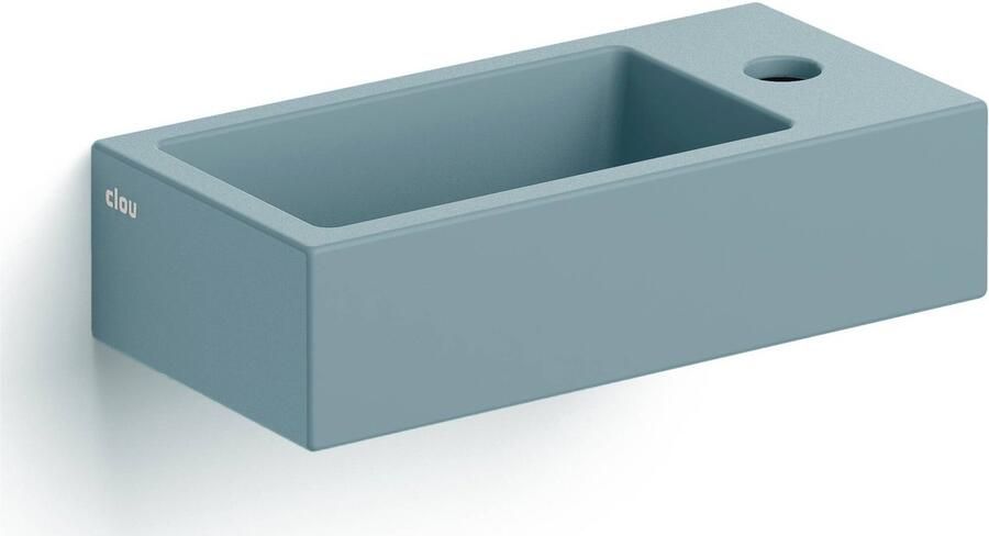 Clou Flush 3 fontein 36x18cm zonder kraangat rechts mat blauw ker