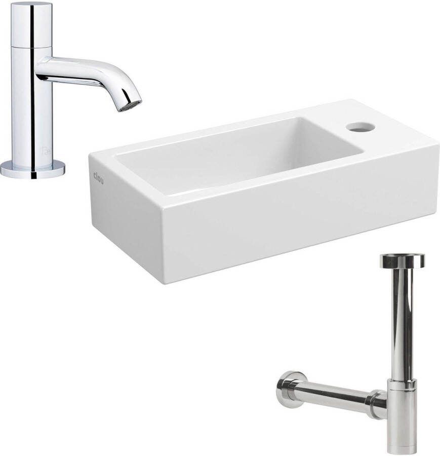 Clou Flush 3 fonteinset wit met Ben Lavion fonteinkraan