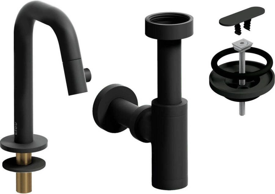 Clou Kaldur Set voor Flush First Fonteinen Mat Zwart