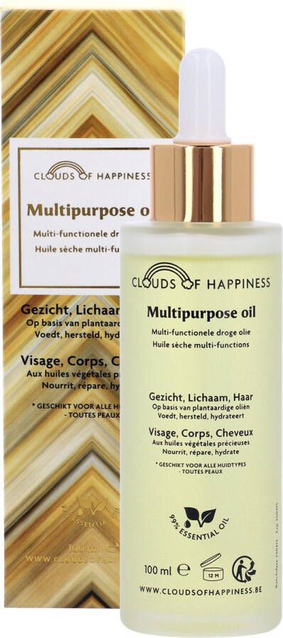 Clouds of Happiness Multipurpose Body & Hair Dry Oil Multifunctionele Lichaam & Haarolie 100Ml