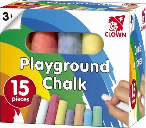 Clown 15x gekleurd stoepkrijt voor kinderen Krijt in verschillende kleuren