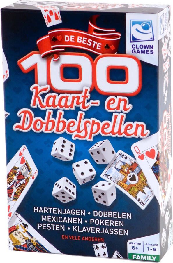 Clown Games Spelletjes box 100 kaart en dobbelspellen