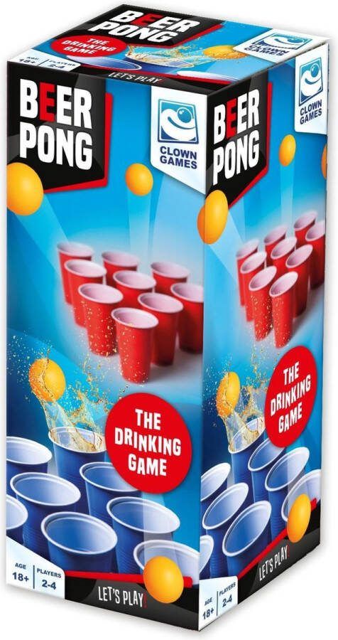Clown Games Beerpong Actiespel 20 Cups 6 Ballen 2-4 spelers