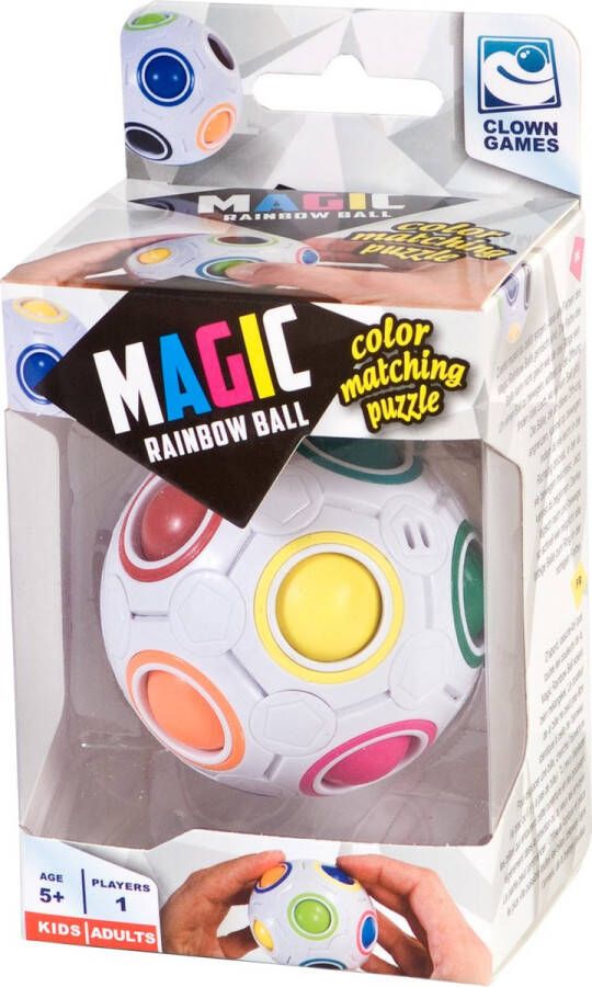 Clown Games Magische anti stress regenboog puzzel bal 7 cm Behendigheidsspellen