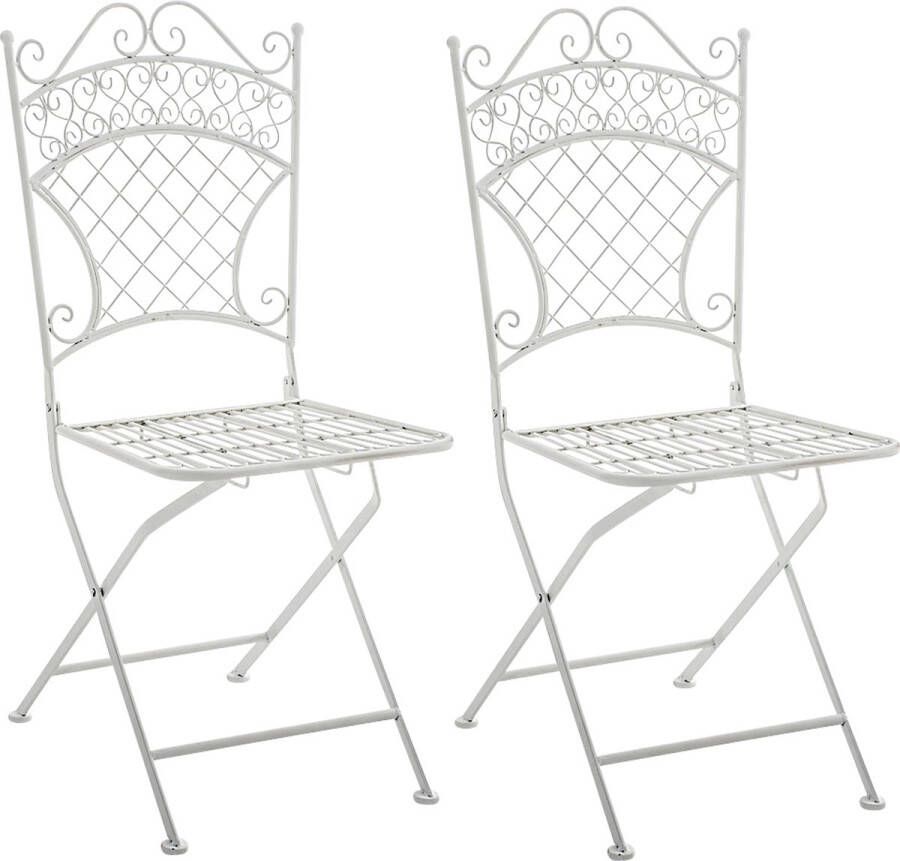 Clp Adelar Set van 2 Klapstoelen Vouwstoel Buiten wit