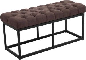 Clp Amun Zitbank Zwart frame Stof Bruin 100 cm