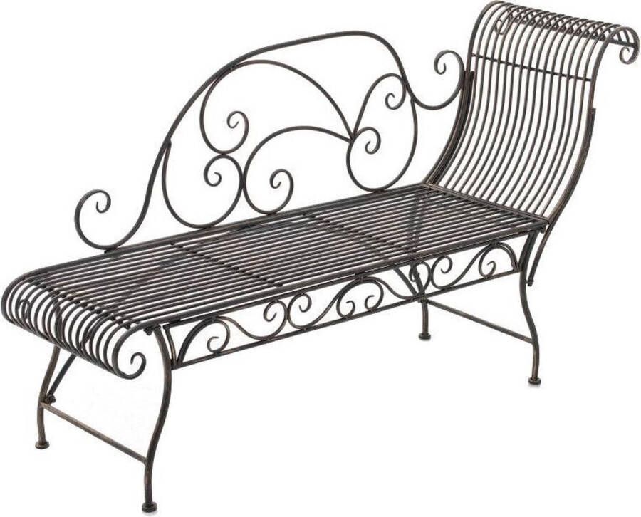 Clp Bankje Tuinbank Design Metaal Zwart 156x46x78 cm