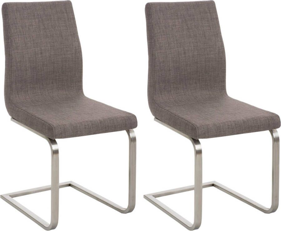 Clp Belfort Set van 2 eetkamerstoelen Stof grijs