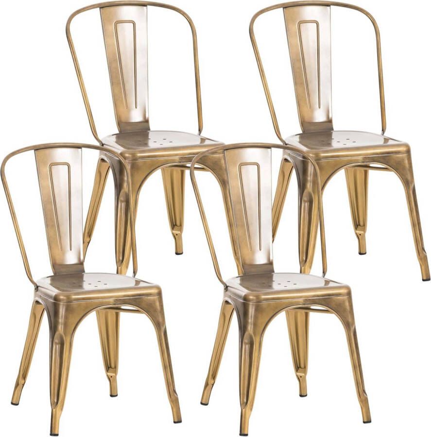 Clp Benedikt Set van 4 stoelen goud