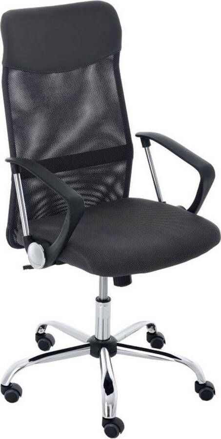 Merkloos Sans marque CLP Washington Bureaustoel | Kunstleer en netbekleding | Kantoorstoel met Zithoogte: 47 -55 cm grijs