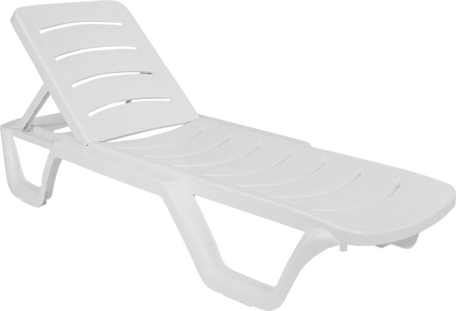 Clp Bahama Set van 10 ligstoelen wit