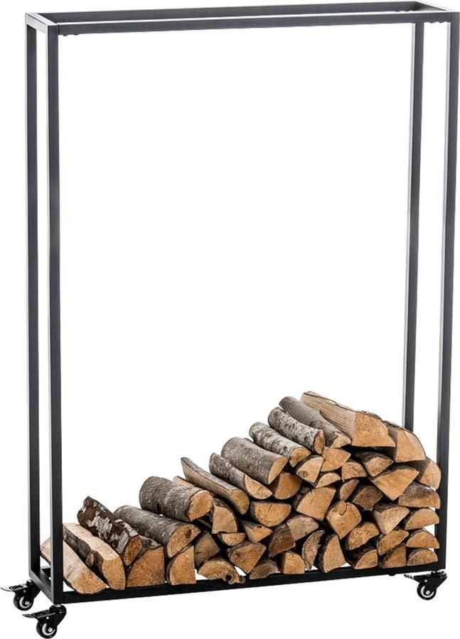 Clp Hetta Brandhout rek zwart 25x80x150 cm